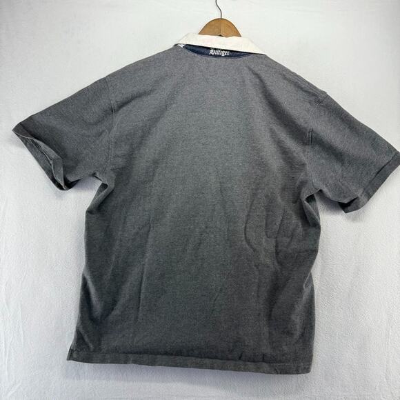Vintage Tommy Hilfiger Rugby Shirt Men's 2XL Script Spellout Old English y2k - Picture 8 of 11